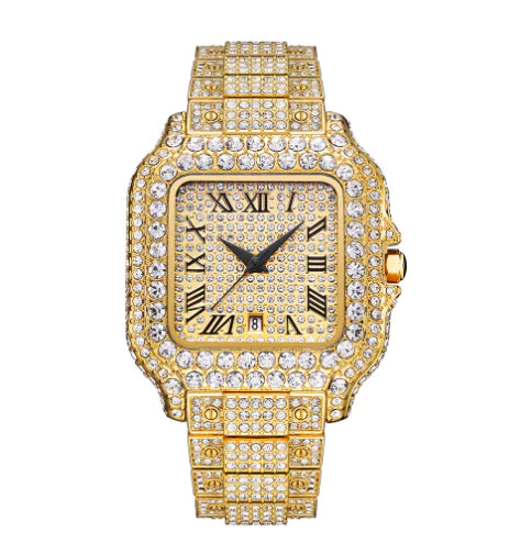 Iced Moissanite Bust Down Watch
