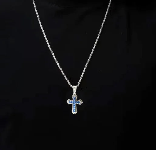 Zircon Cross Necklace Unisex